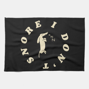 Funny Sleeping Dog Tea Towel