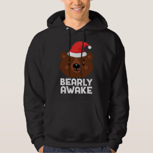 Funny Sleeping Lazy Bearly Awake Brown Bear Christ Hoodie
