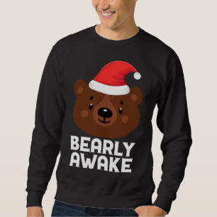 Funny Sleeping Lazy Bearly Awake Brown Bear Christ Sweatshirt