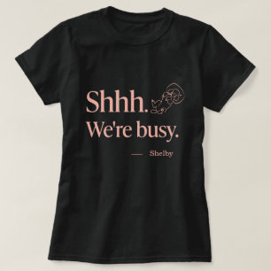 Funny Sleeping Poodle Dog Mum Custom Name T-Shirt
