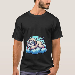 Funny Sleeping Sloth On Clouds With Zzz T-Shirt