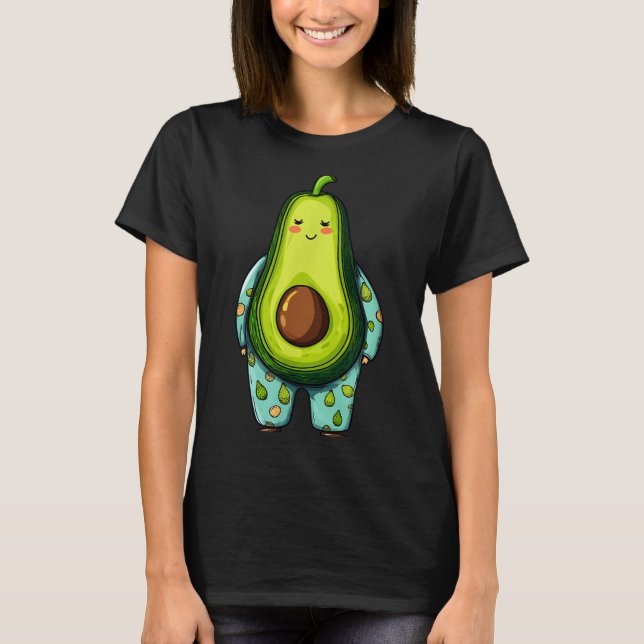 Funny Sleepy Avocado In Pajama Costume For Boys An T-Shirt (Front)