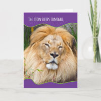 Funny Sleepy Lion Birthday