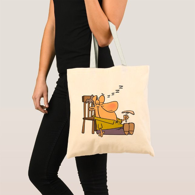 Funny Sleepy Man Napping with Sandwich  Tote Bag (Creator Uploaded)