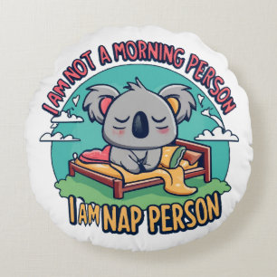 funny slogan round cushion