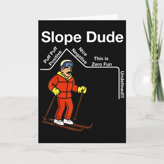 Funny Slope Dude Algebra Geometry Middle School Ma Card (Front)