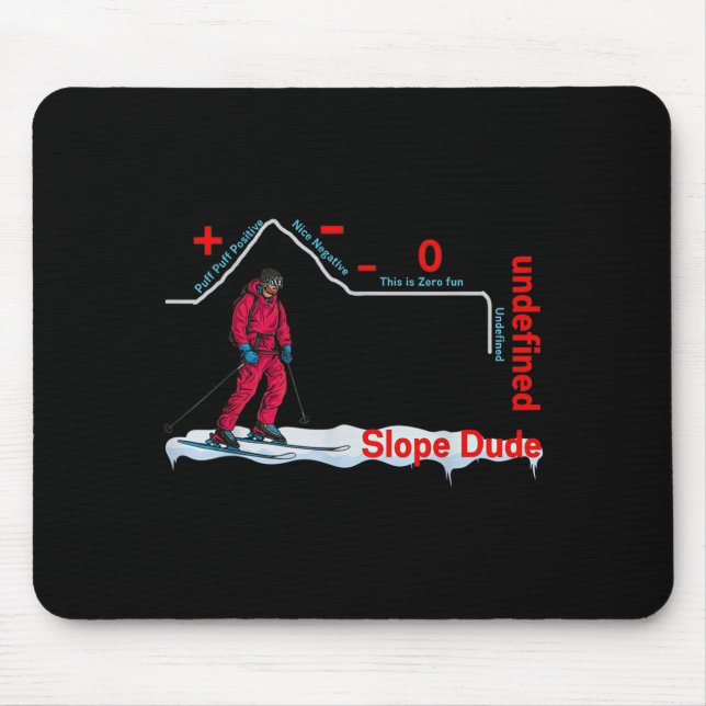 Funny Slope Dude Algebra Geometry Middle School Ma Mouse Mat (Front)