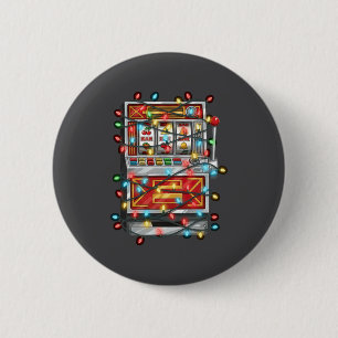 Funny Slot Machine Christmas Graphics Lights Lover 6 Cm Round Badge