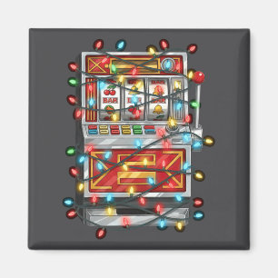 Funny Slot Machine Christmas Graphics Lights Lover Magnet