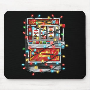 Funny Slot Machine Christmas Graphics Lights Lover Mouse Mat