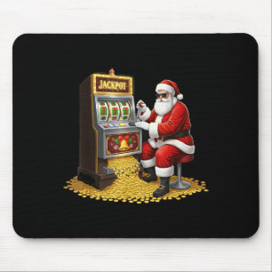 Funny Slot Machine Santa Christmas Graphic Casino  Mouse Mat