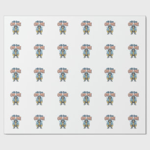 Funny Sloth All Eyes On Me Vintage Vector Design_1 Wrapping Paper