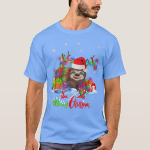 Funny Sloth Animal Merry Christmas Party Family Ma T-Shirt