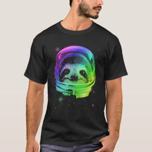 Funny Sloth Astronaut In Space Helmet T-Shirt