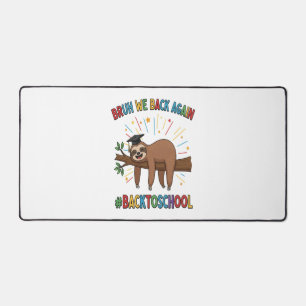 Funny Sloth Back to School Desk Mat