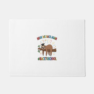 Funny Sloth Back to School Doormat