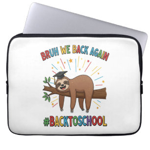 Funny Sloth Back to School Laptop Sleeve
