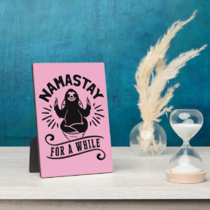 Funny Sloth Bathroom Humor Namastay Plaque