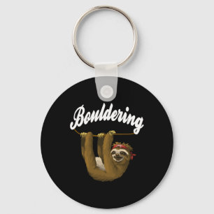 Funny Sloth Bouldering Climbing Humor For Lazy Cli Key Ring