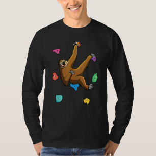 Funny Sloth Bouldering Men Women Kids Rock Climber T-Shirt