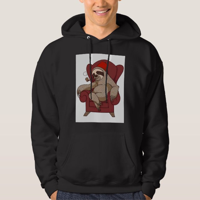 Funny Sloth Chair Hoodie (Front)
