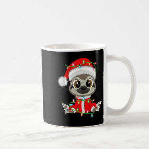 Funny Sloth Christmas Lights Santa Costume Cute An Coffee Mug