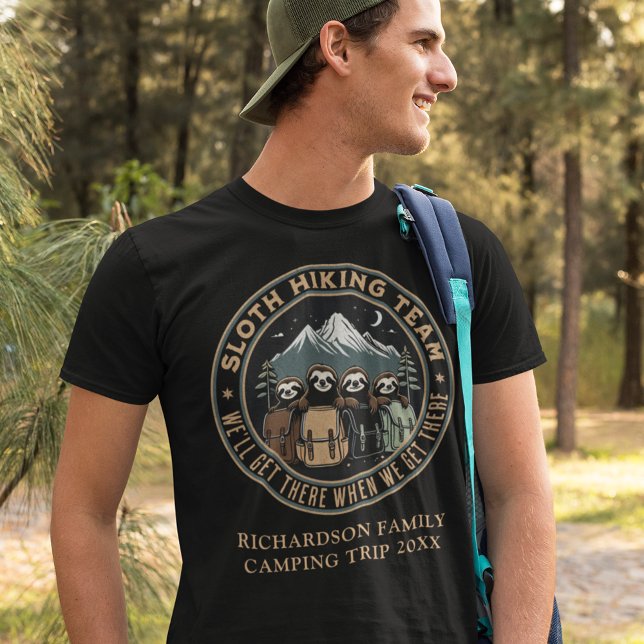 Funny Sloth Custom Family Reunion Camping Trip T-Shirt (Creator Uploaded)