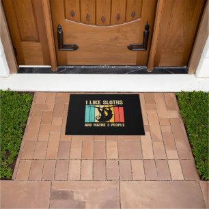 Funny Sloth Design For Sloth Lover Men Women Kids  Doormat
