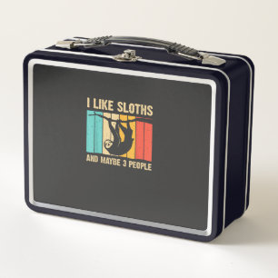 Funny Sloth Design for Sloth Lover Men Women Kids  Metal Lunch Box