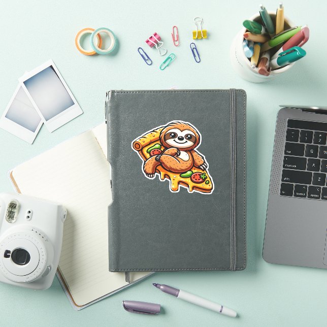 Funny Sloth eating Pizza, Kawaii Animal Lover Clas (iPad Cover)
