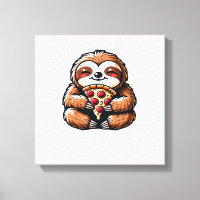 Funny Sloth eating Pizza, Kawaii Animal Lover Clas