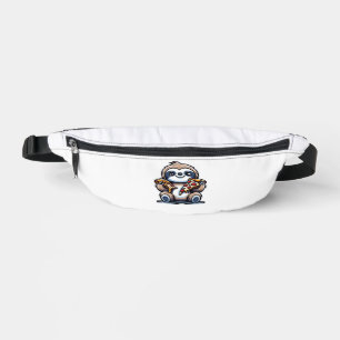 Funny Sloth eating Pizza, Kawaii Animal Lover Over Bum Bags