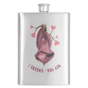 Funny Sloth Flask Cheers - Custom Text