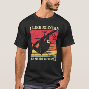 Funny Sloth For Sloth Men Women Kids Introvert T-Shirt