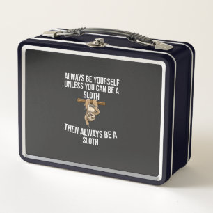 Funny Sloth Gift for Women Girls Boys Kids Cool Sl Metal Lunch Box