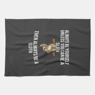 Funny Sloth Gift for Women Girls Boys Kids Cool Sl Tea Towel