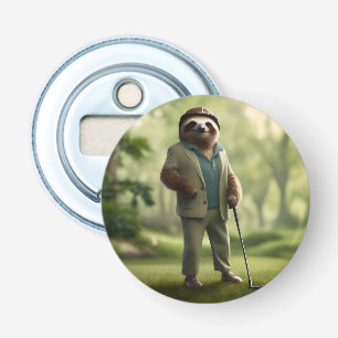 Funny Sloth Golf Player, Bottle Opener