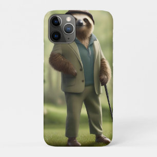 Funny Sloth Golf Player, iPhone 11 Pro Case