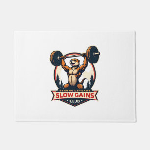Funny Sloth Gym Shirt Vintage Strong and Slow Desi Doormat