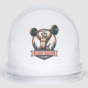 Funny Sloth Gym Shirt Vintage Strong and Slow Desi Snowglobe