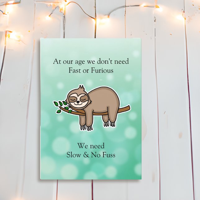 Funny Sloth Happy Birthday Card (Creator Uploaded)