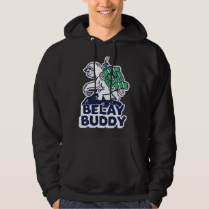 Funny Sloth Hiker Belay Buddy Cute Hoodie