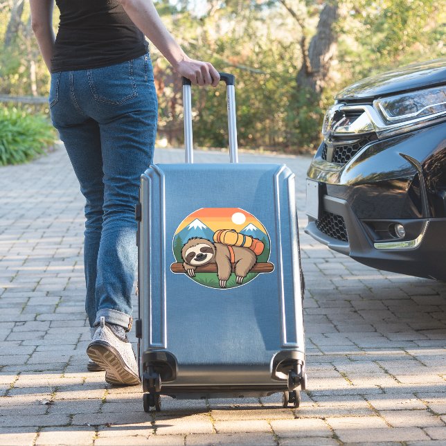 Funny Sloth Hiking Classic T-Shirt_1 (Suitcase Insitu)