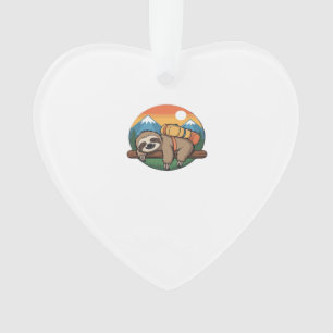 Funny Sloth Hiking Classic T-Shirt_1 Ornament