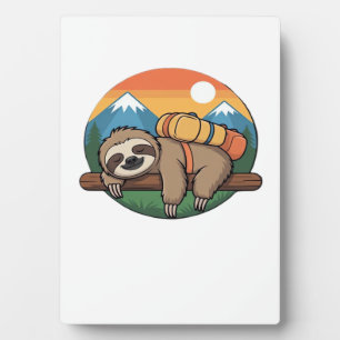 Funny Sloth Hiking Classic T-Shirt_1 Plaque