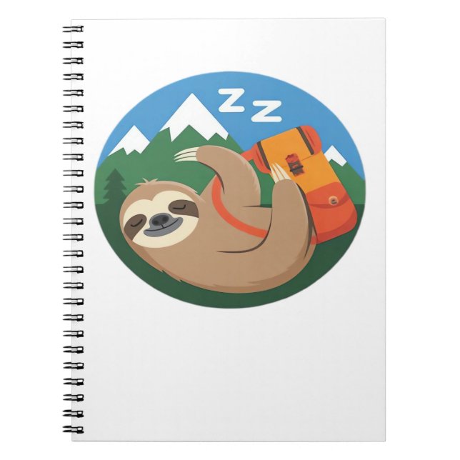 Funny Sloth Hiking Classic T-Shirt_2 Notebook (Front)