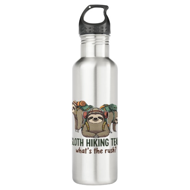 Funny Sloth Hiking Classic T-Shirt_5 710 Ml Water Bottle (Front)