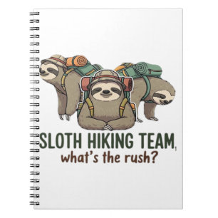 Funny Sloth Hiking Classic T-Shirt_5 Notebook