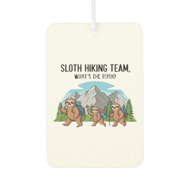 Funny Sloth Hiking Classic T-Shirt_6 Car Air Freshener (Front)