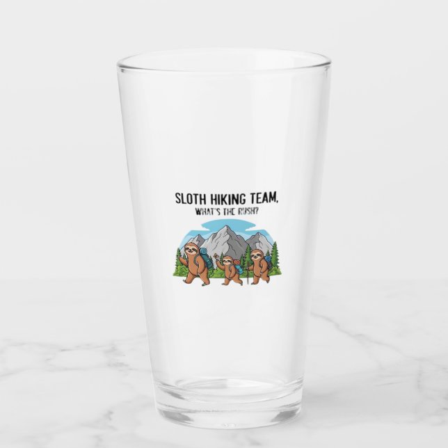 Funny Sloth Hiking Classic T-Shirt_6 Glass (Front)